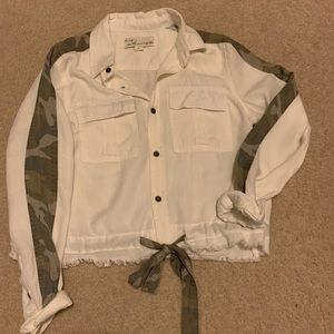 Vintage Havana Camo trimmed button down shirt